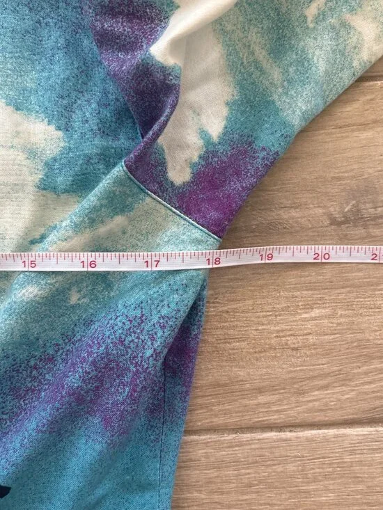 Vintage Wrangler Button Up Shirt Womens Medium Blue Western Cowgirl Rodeo Horses - Picture 8 of 8